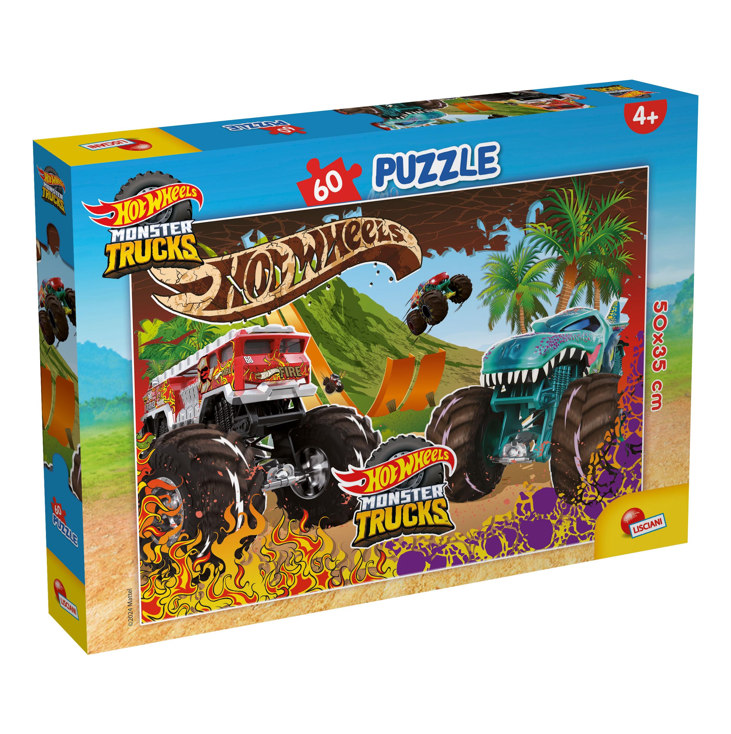 Lisciani - HOT WHEELS Monster Truck Puzzle - 60 Pieces - For Kids